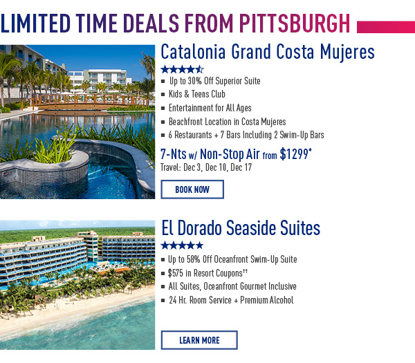7Nt Vacay Deals from $1299 to Mexico w/ Non-Stop Air