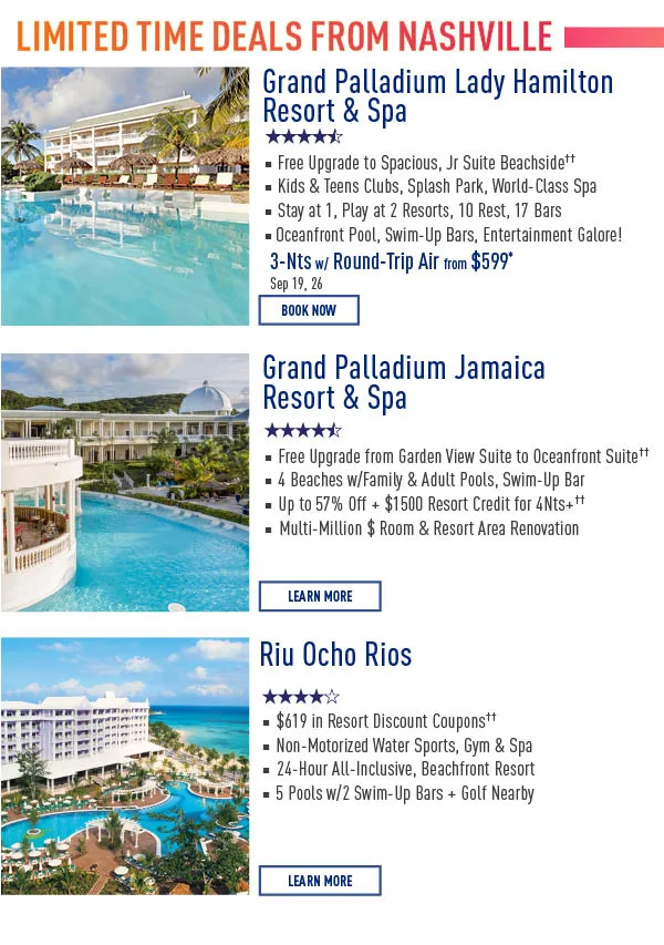 Don't Miss Jamaica Deals✈️ 3Nts from $599 w/Round-Trip Air